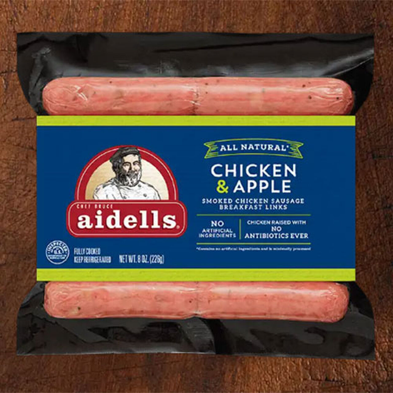 Aidells Breakfast Chicken Links- Chicken & Apple 8oz  large