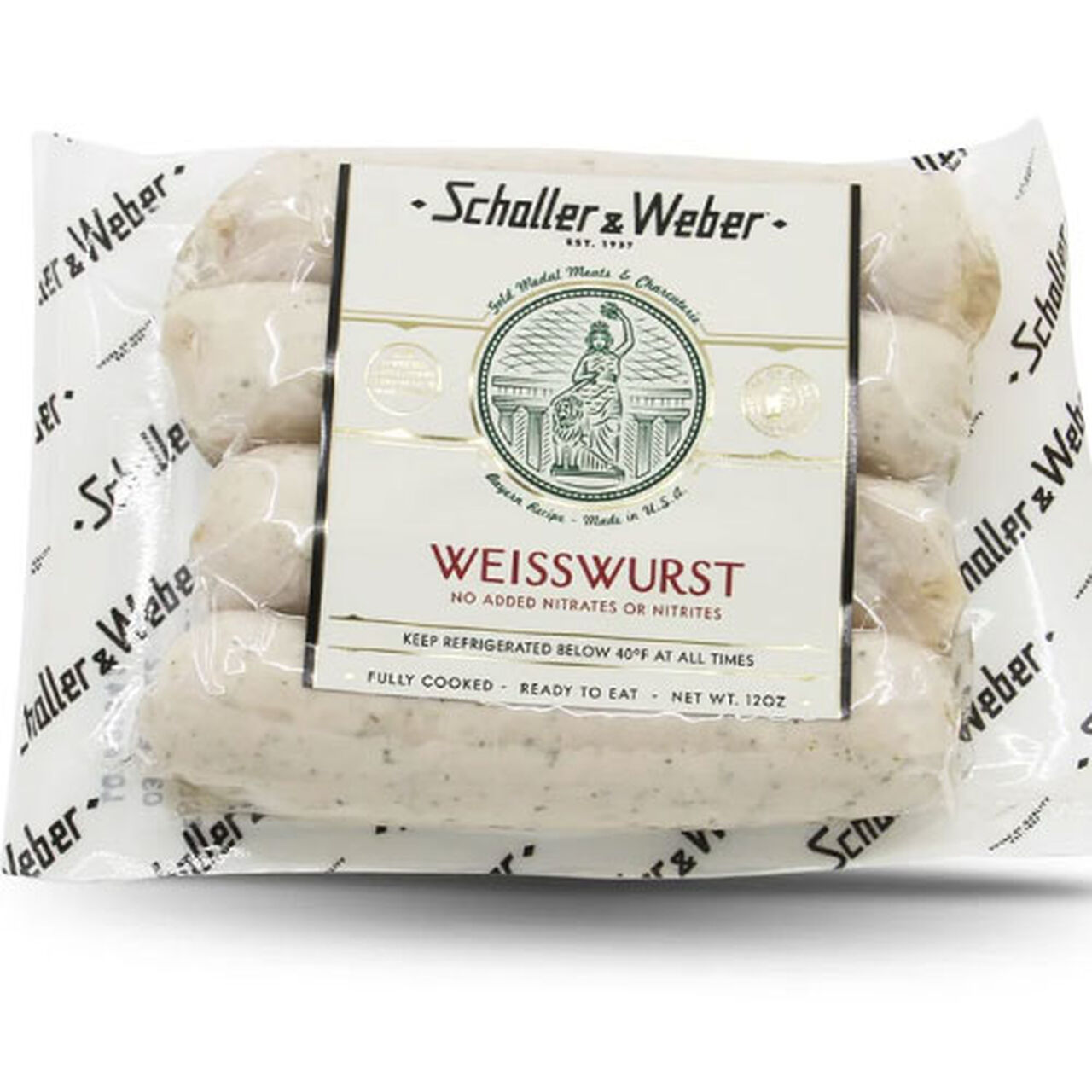 Schaller & Weber Weisswurst fully cooked 12oz  large