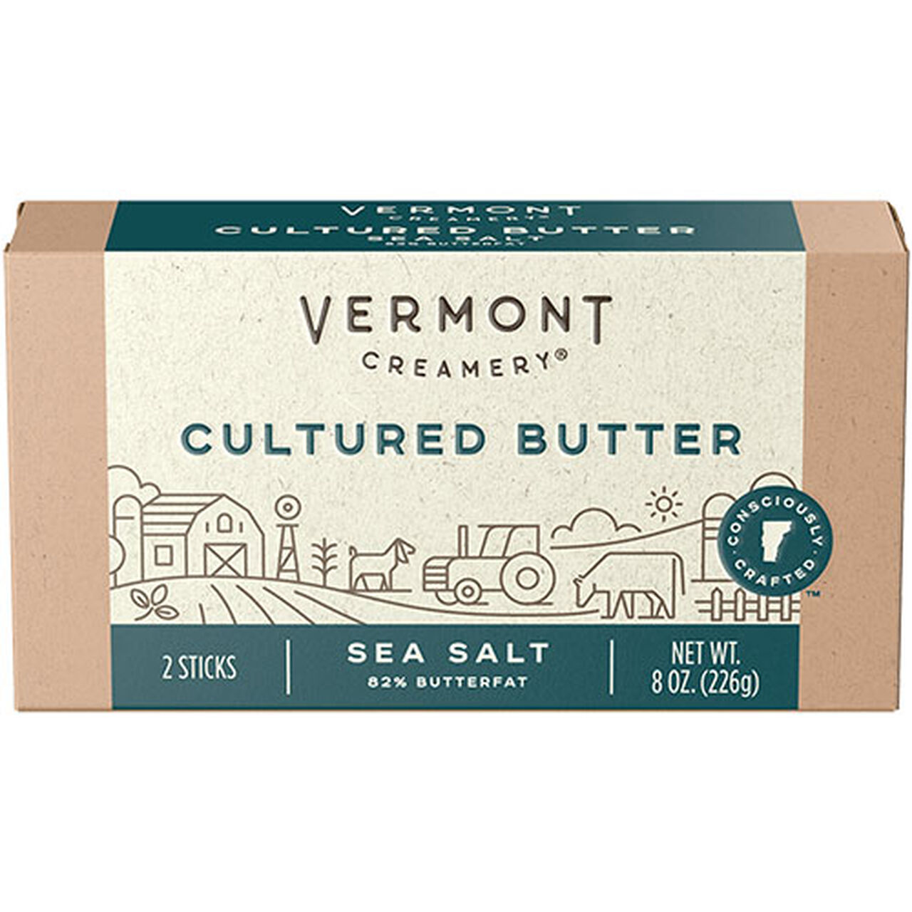 Vermont Creamery Cultured Butter - Lightly Salted 8oz  large