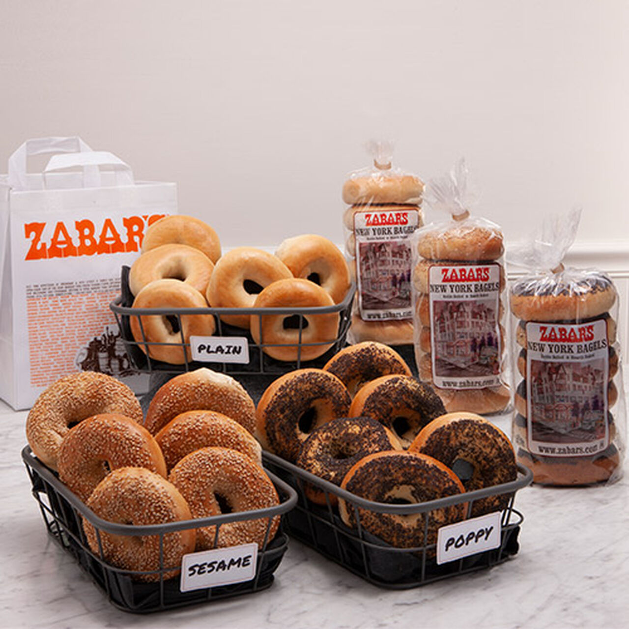 Zabar's NY Original 18 Assorted Bagel Bundle #1 (Kosher)  large