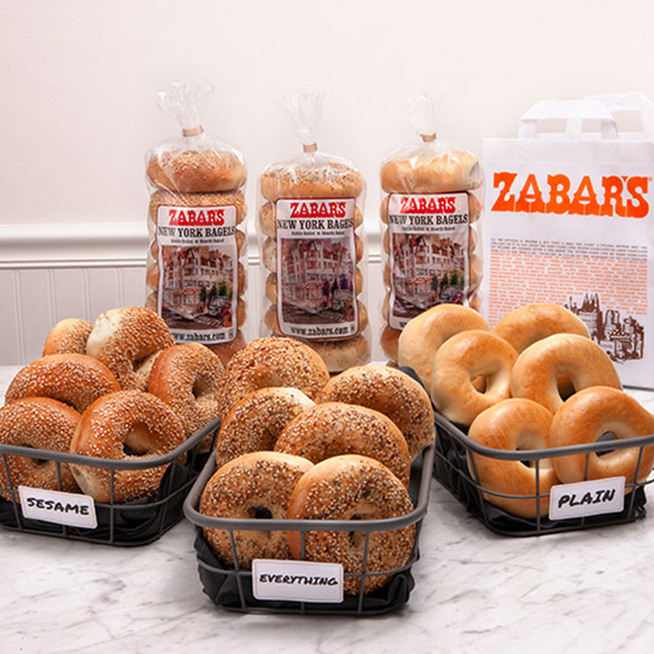 Zabar's NY Original 18 Assorted Bagel Bundle #4 (Kosher)  large