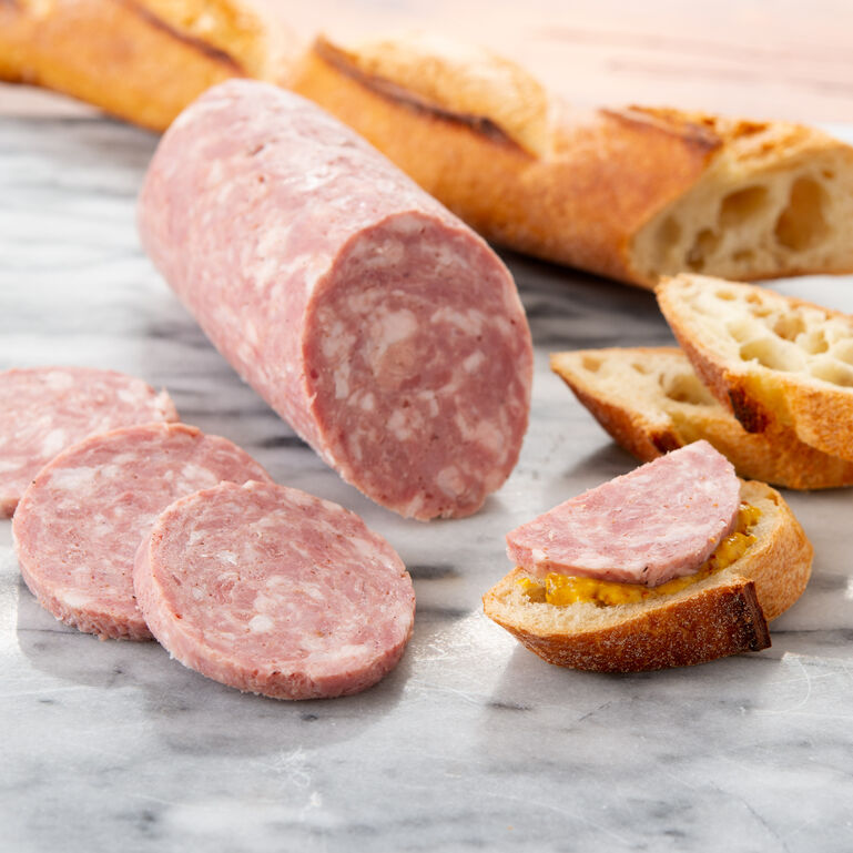 Le Bec Fin French Pork Garlic Salami 16oz  large