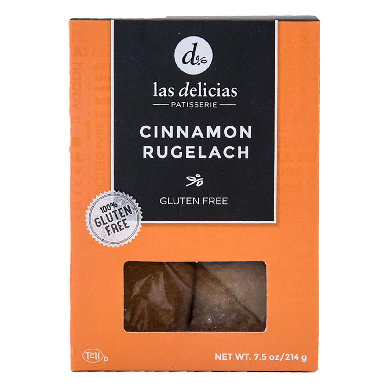 Las Delicias Cinnamon Walnut Rugelach - 7.5oz (Kosher)  large