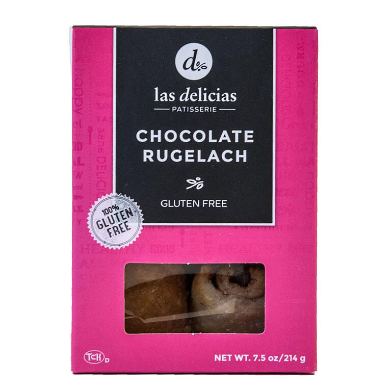 Las Delicias Gluten Free Chocolate Rugelach - 7.5oz (Kosher)  large