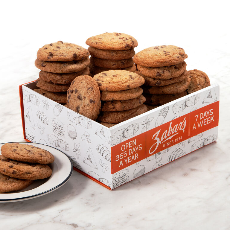 Zabar's Chocolate Chip Thin & Crispy Cookie Box - Approx. 24 oz. (Kosher)  large