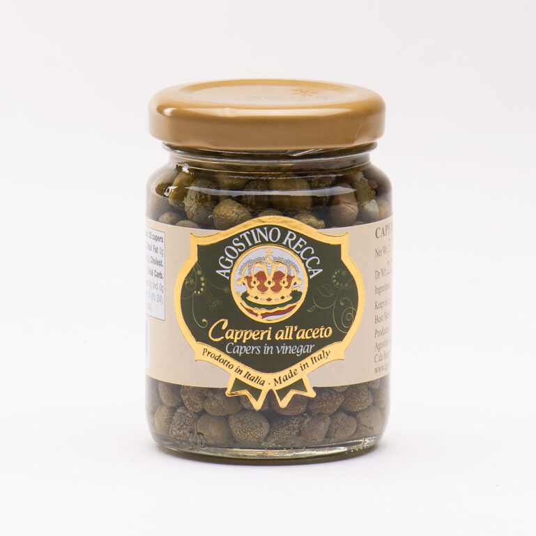 Agostino Recca Capers in Wine Vinegar 3.7oz  large