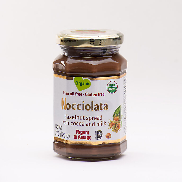 Rigoni di Asiago Nocciolata Organic Hazelnut Spread with Cocoa and Milk - 9.52 oz (Kosher)  large