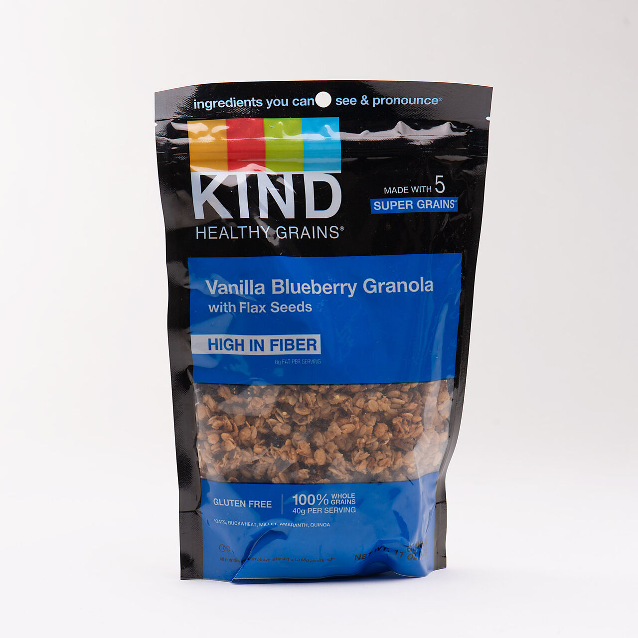 Kind Healthy Grains, Vanilla Blueberry Clusters with Flax Seeds - 11oz (Kosher)  large