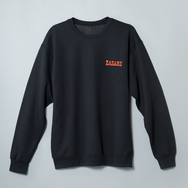 Zabar's Black Embroidered Logo Sweatshirt #562M  large